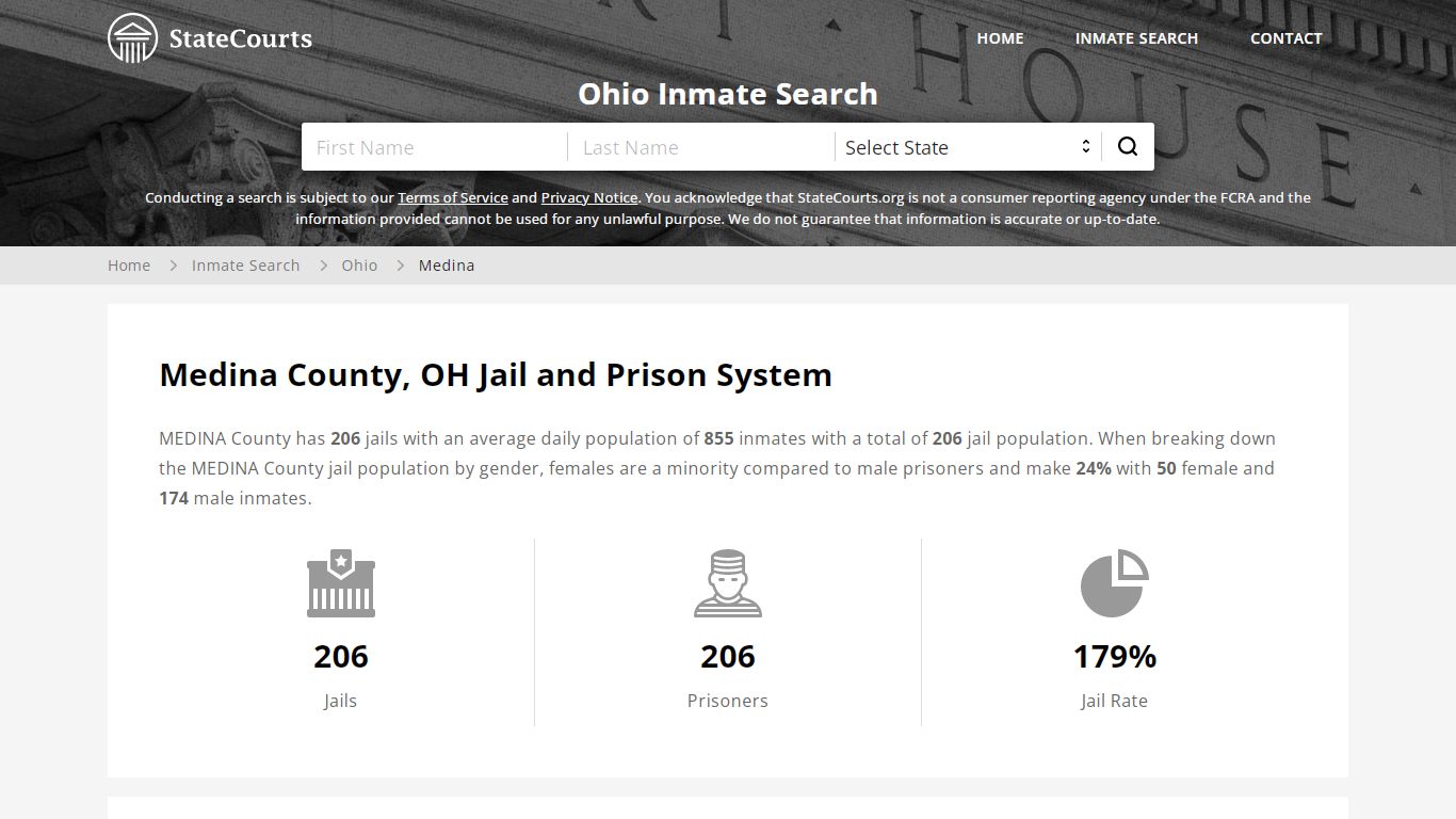Medina County, OH Inmate Search - StateCourts
