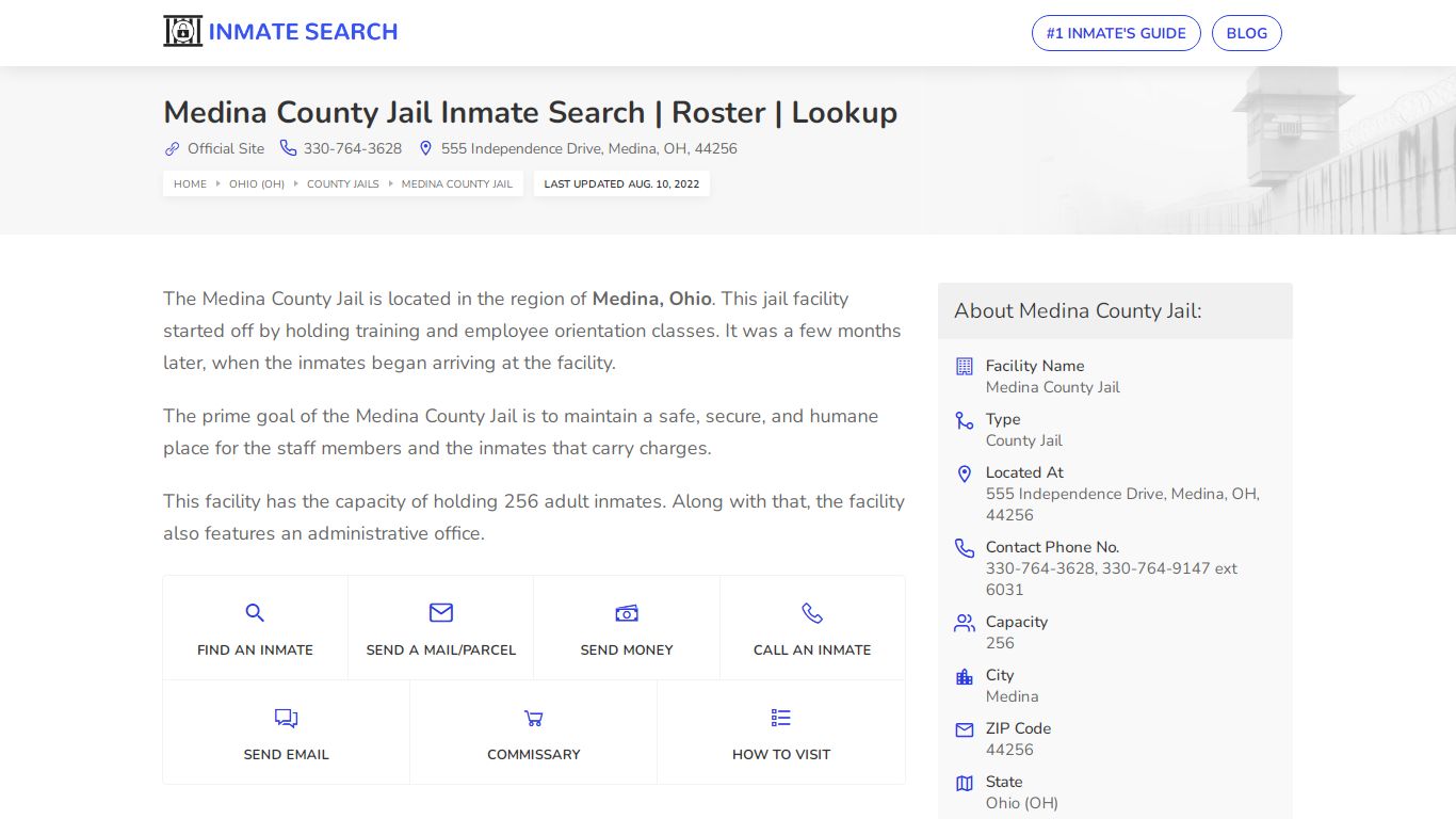 Medina County Jail Inmate Search | Roster | Lookup